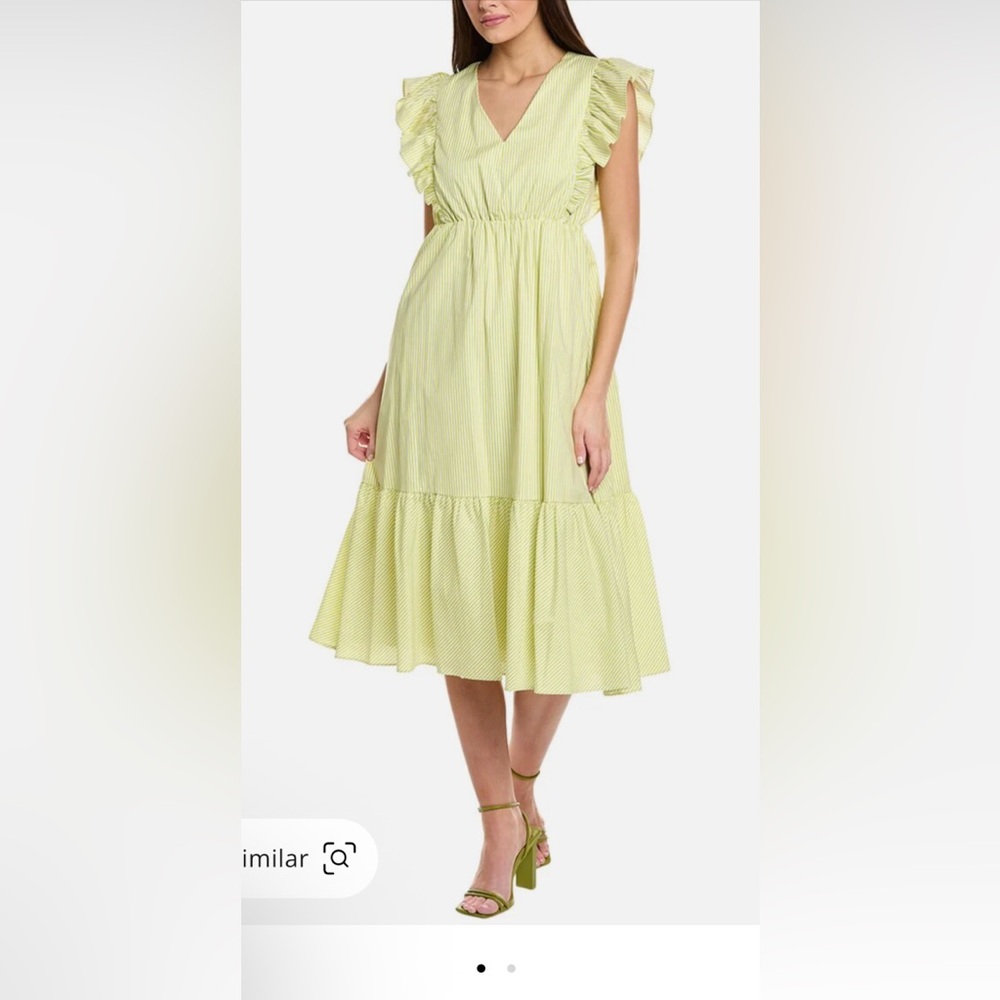 Nanette  lepore Lime Green Striped Women's Skirt